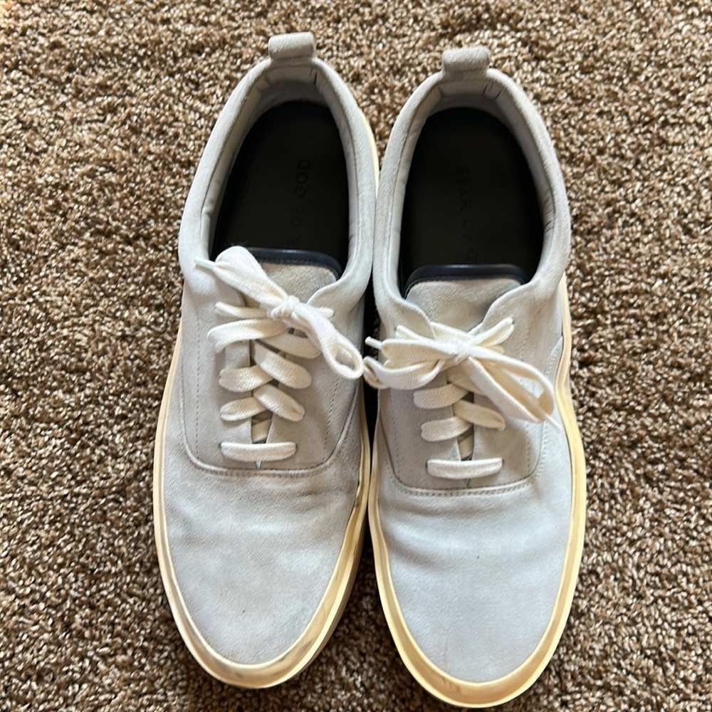 Fear of God Suede Grey Sneakers, Size 43